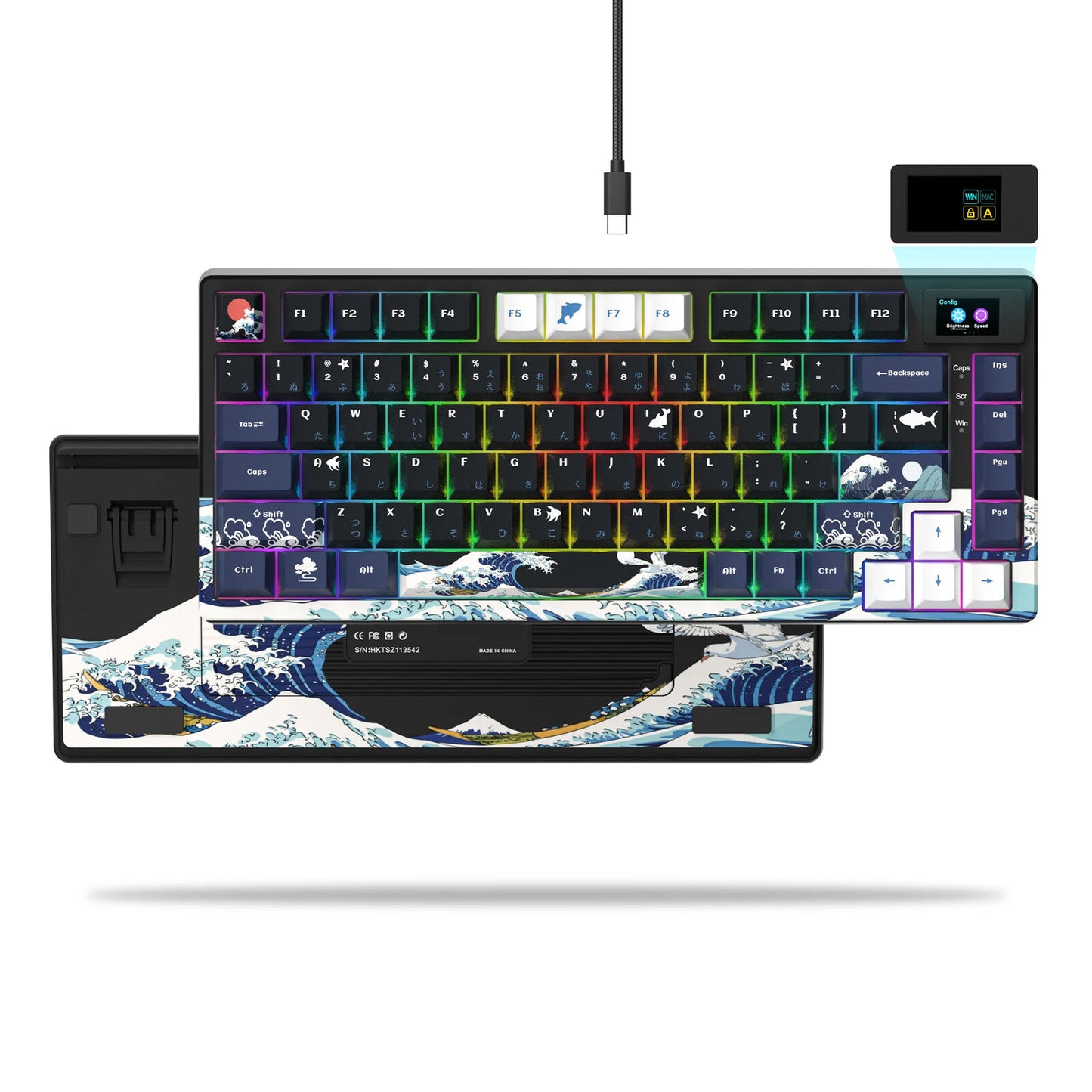 WIRED MECHANICAL GAMING KEYBOARD 81 Keys OLED DISPLAY KEY HOT SWAP Attack Shark