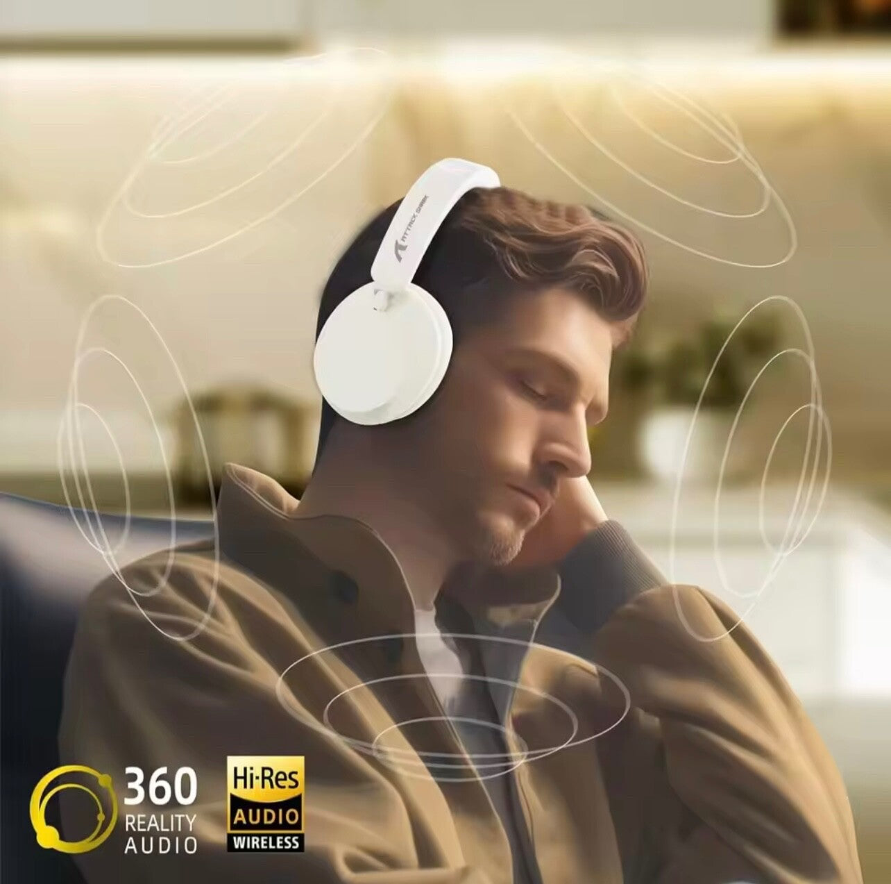 ATTACK SHARK G500 ANC Wireless Wired Headphones Noise Cancel Foldable w/Mic