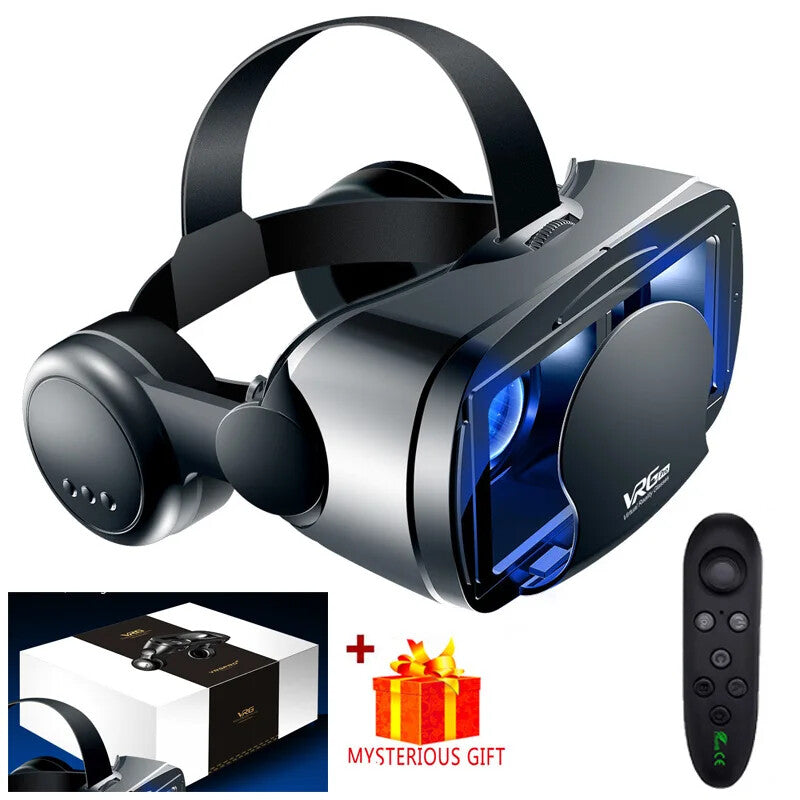 3D SMART VR HEADSET HELMET for SMART PHONE with BINOCULARS LENSES MOVIES GAMES