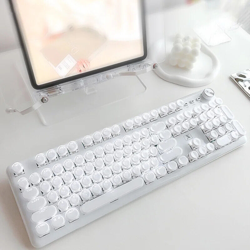 Wired Transparent Mechanical Gaming Keyboard β 104 Keys, RGB Backlit, PC & Lapto