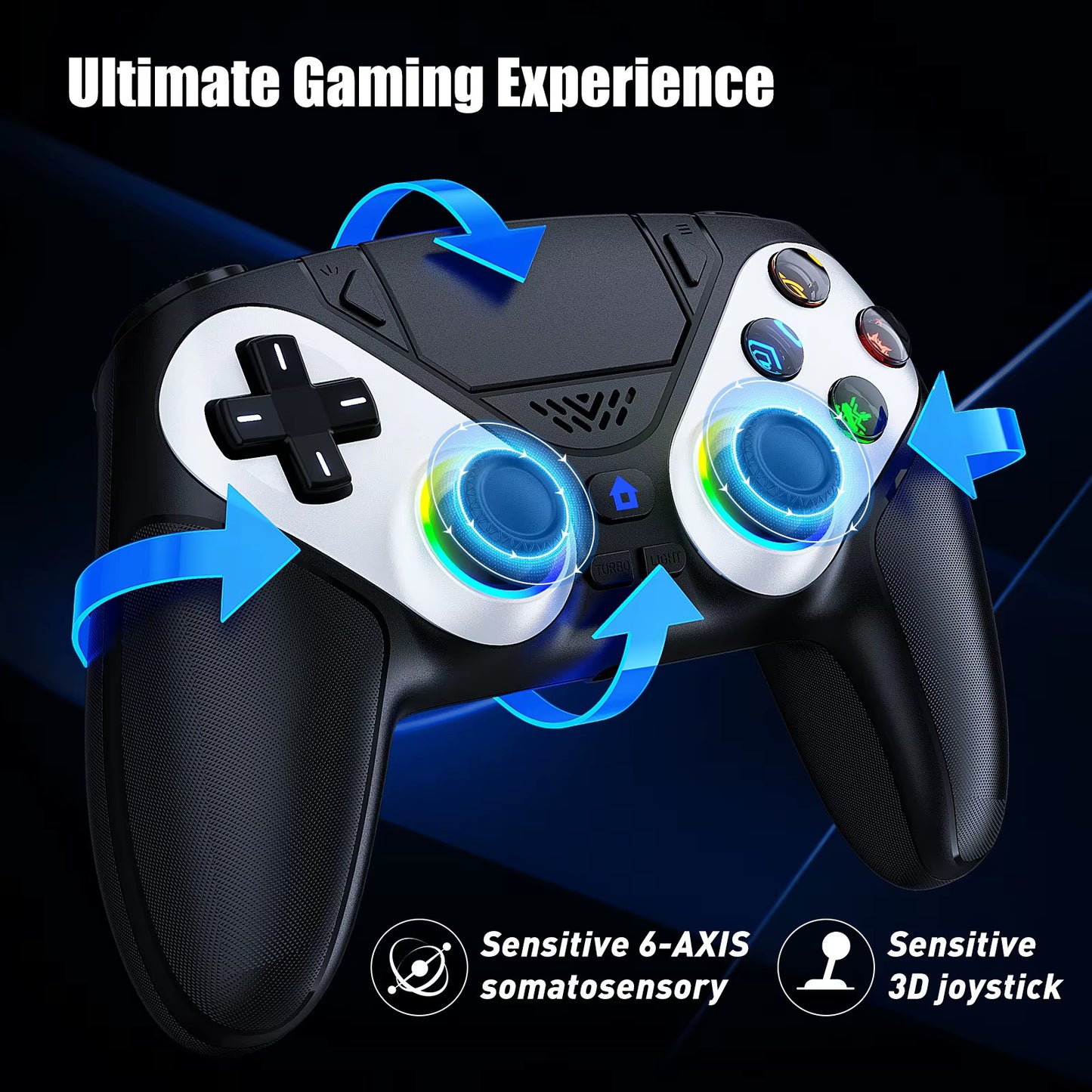 Wireless Controller for PS5 β Turbo, Touchpad, Hall Trigger, Dual Vibration, Erg