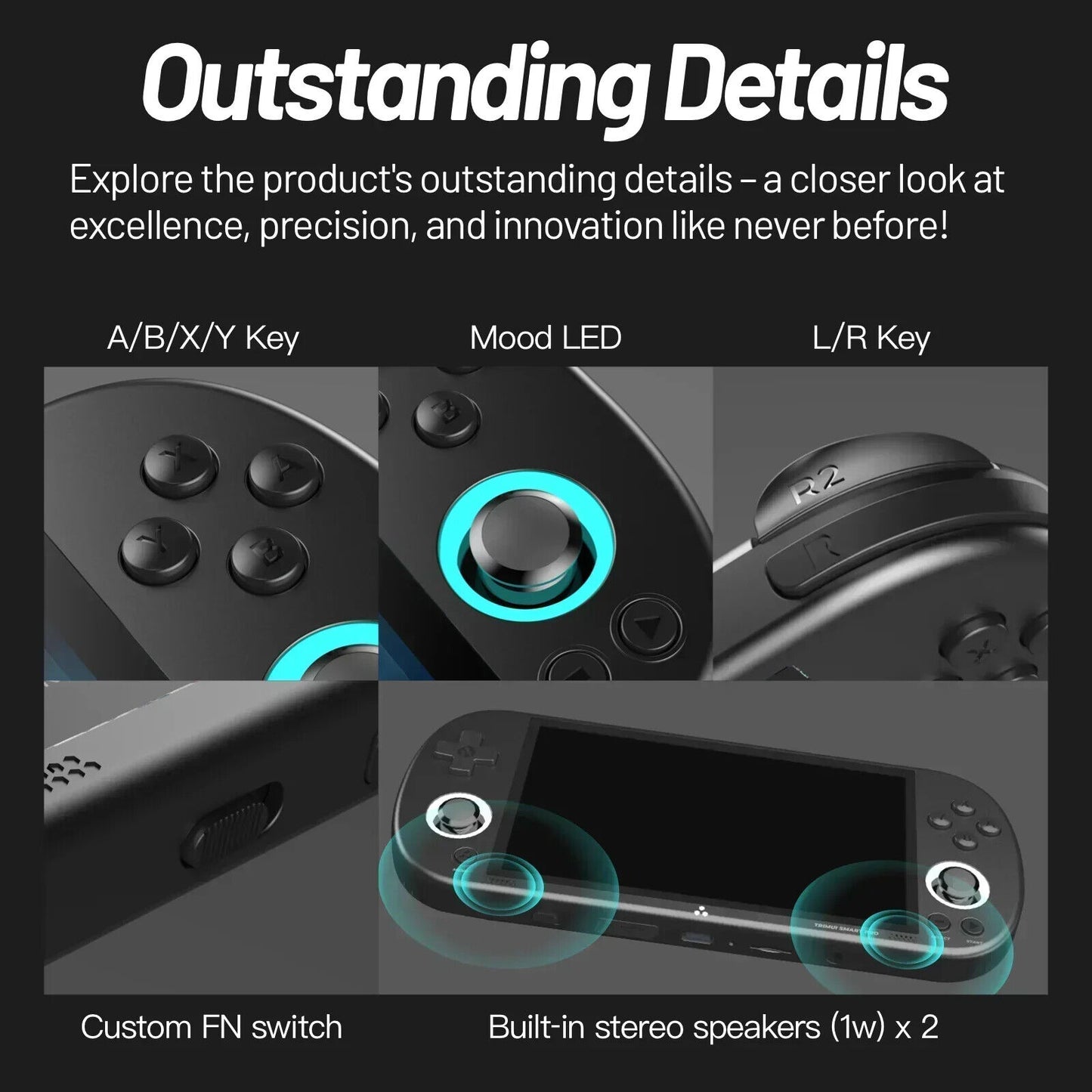 Smart Handheld Game Console – 4.96” IPS Screen, Linux OS, RGB, Retro Video Gaming