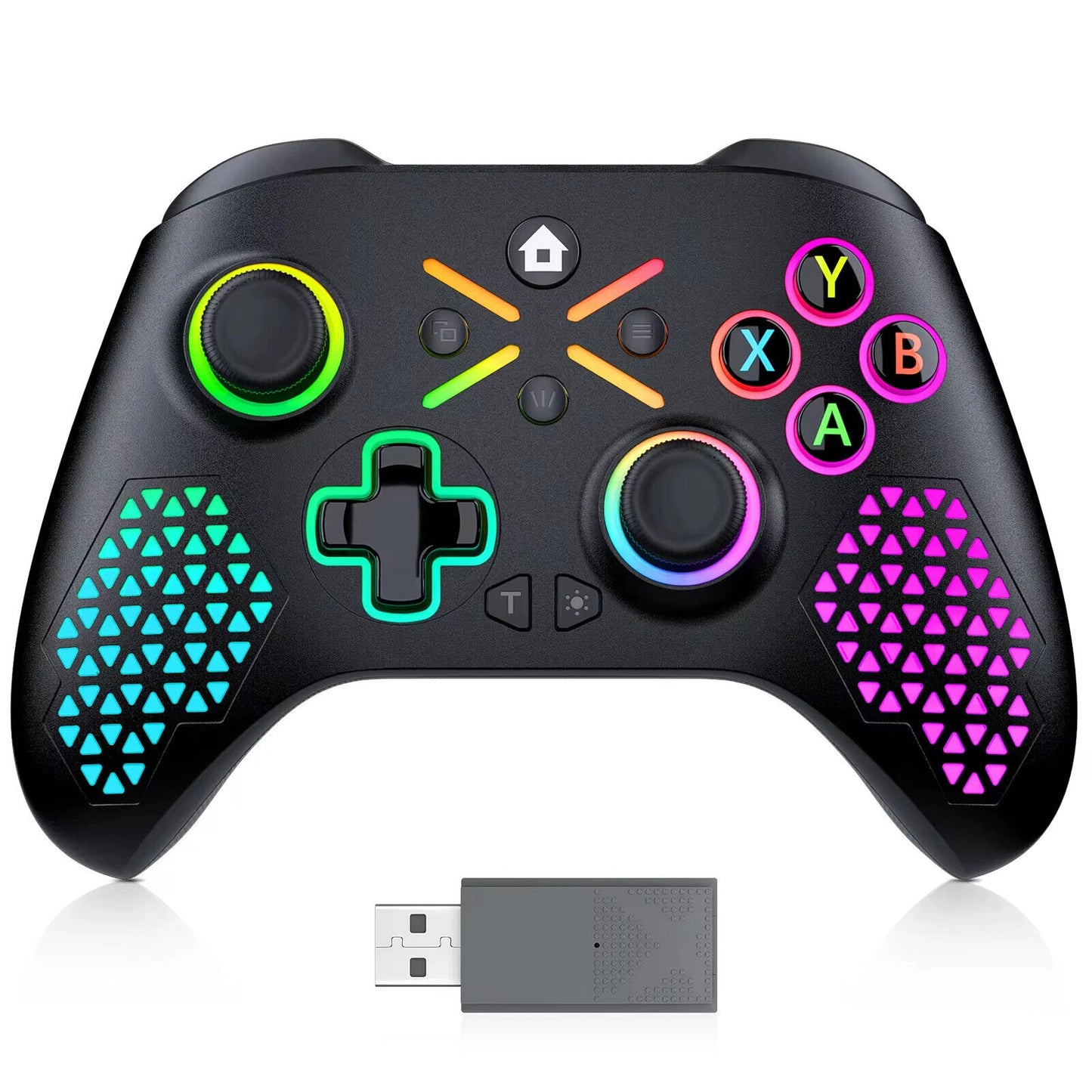 Wireless Gamepad Controller for Xbox One, RGB, Dual Vibration with Six Axis