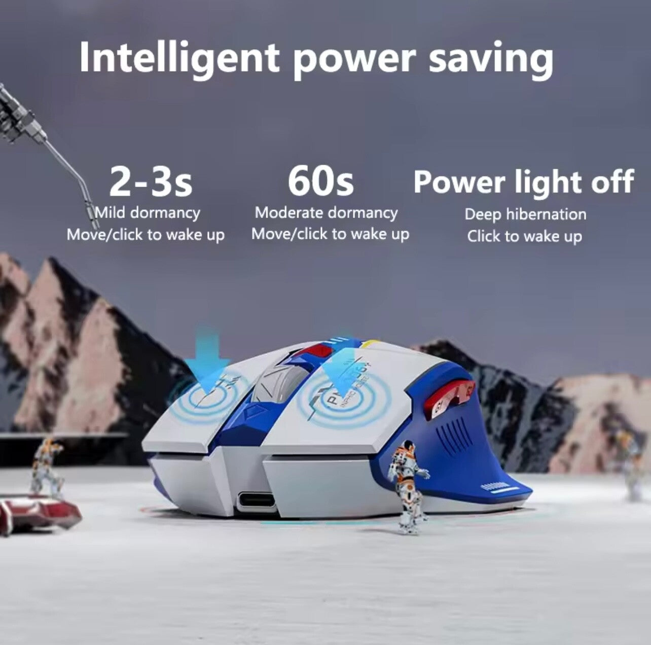 Inphic F9 Silent Wireless Mouse Rechargeable w/ Battery Display for PC/Laptop