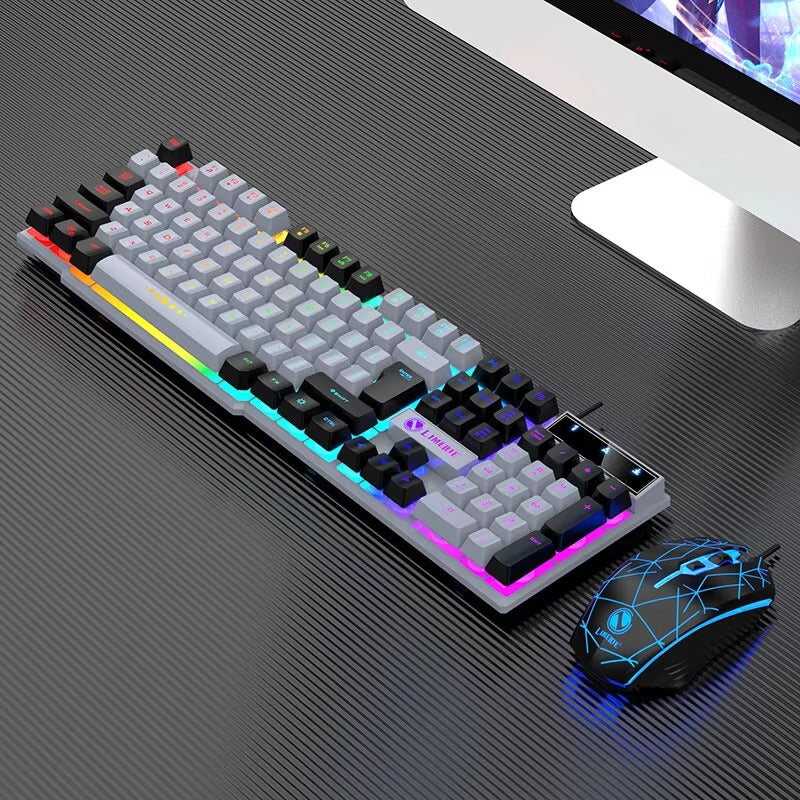 Wired Mechanical Keyboard & Mouse Combo β USB, RGB Backlit, PC & Laptop Gaming S