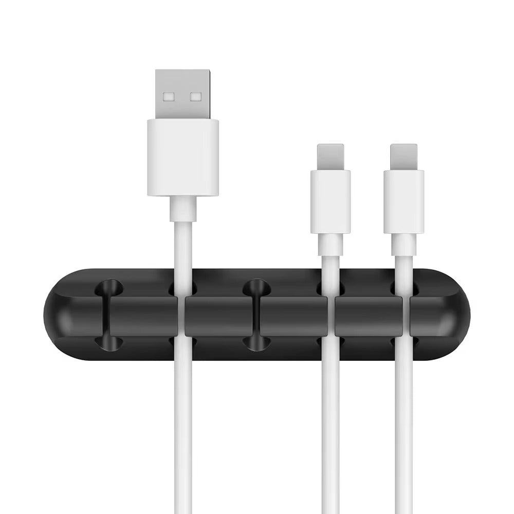 Silicone USB Cable Organizer – Cable Winder, Desktop Tidy, Wire Management Clips