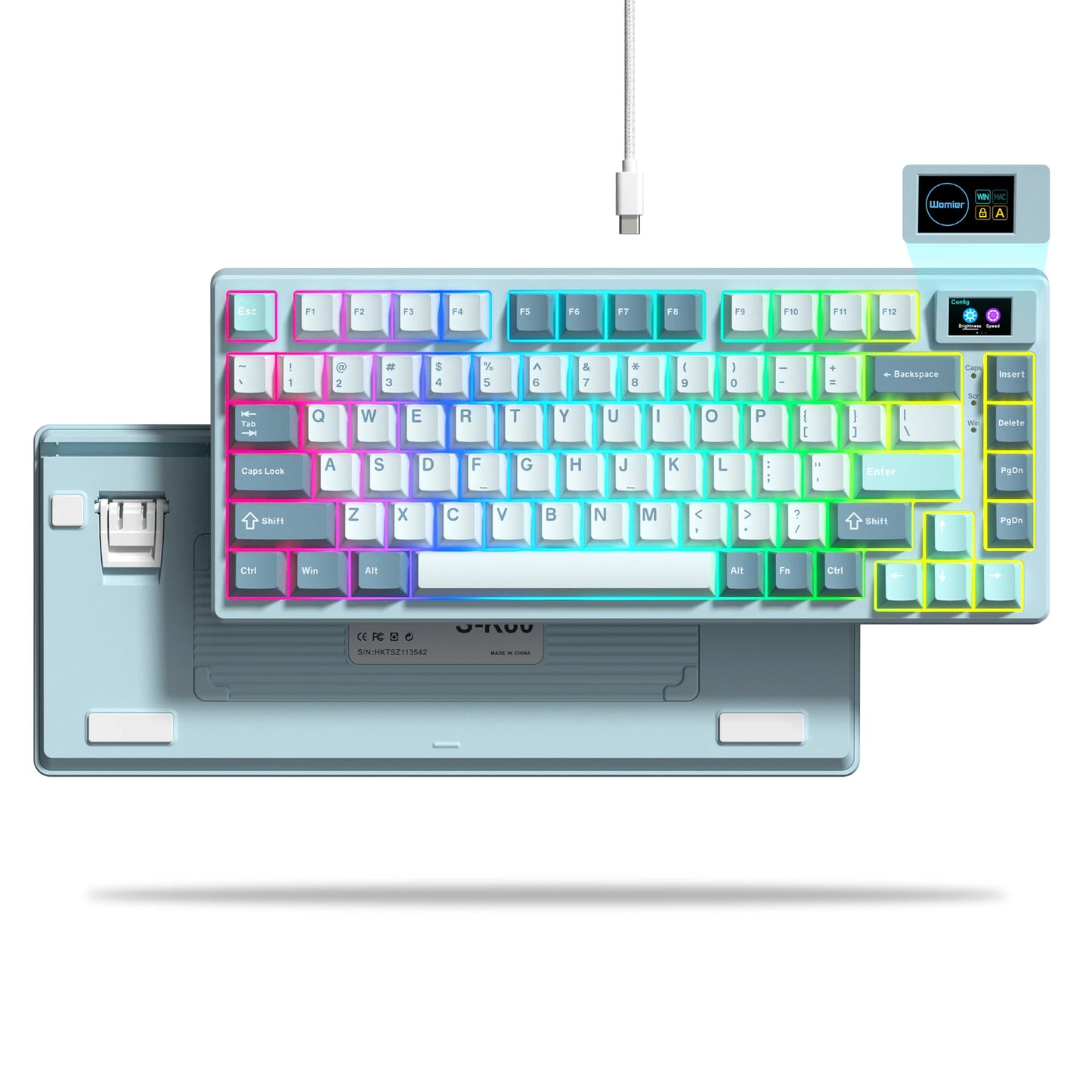 WIRED MECHANICAL GAMING KEYBOARD 81 Keys OLED DISPLAY KEY HOT SWAP Attack Shark