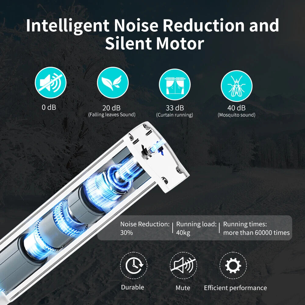 Smart Wireless Automatic Home Curtain Opener Works with Alexa Google Assistant