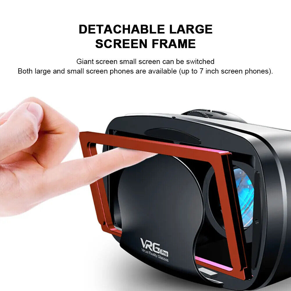 3D SMART VR HEADSET HELMET for SMART PHONE with BINOCULARS LENSES MOVIES GAMES