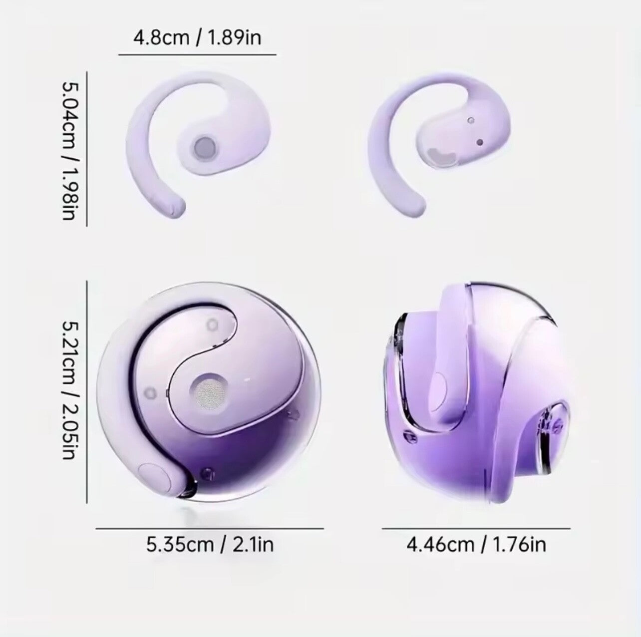 AI Translator Earphones 144 Langs Wireless BT Travel Business Headset Earbuds