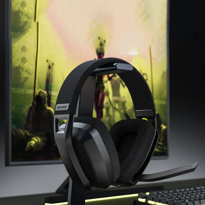 BINNUNE Wireless & Wired Gaming Headset Mic for PS5, PS4, PC Mac Playstation