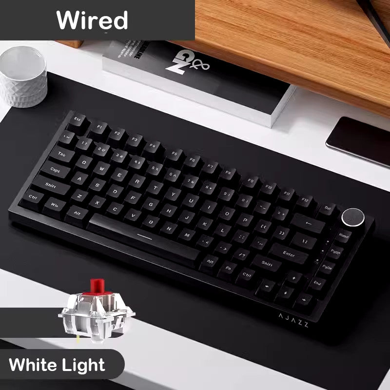 AJAZZ AK820 Pro Mechanical Gaming Keyboard TFT Screen RGB Tri-Mode Wired 2.4G Bluetooth