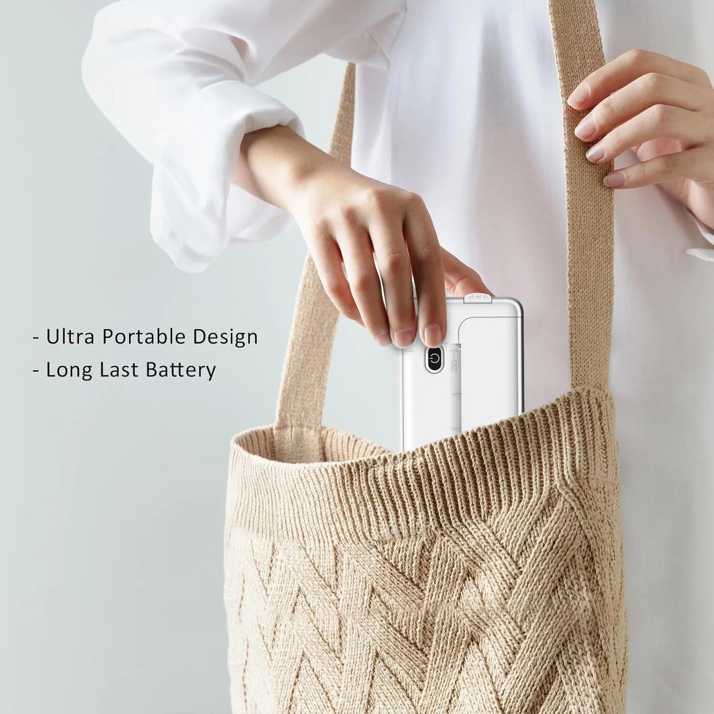 Portable Wireless Lightweight Thermal Printer A4, Inkless Built in Battery