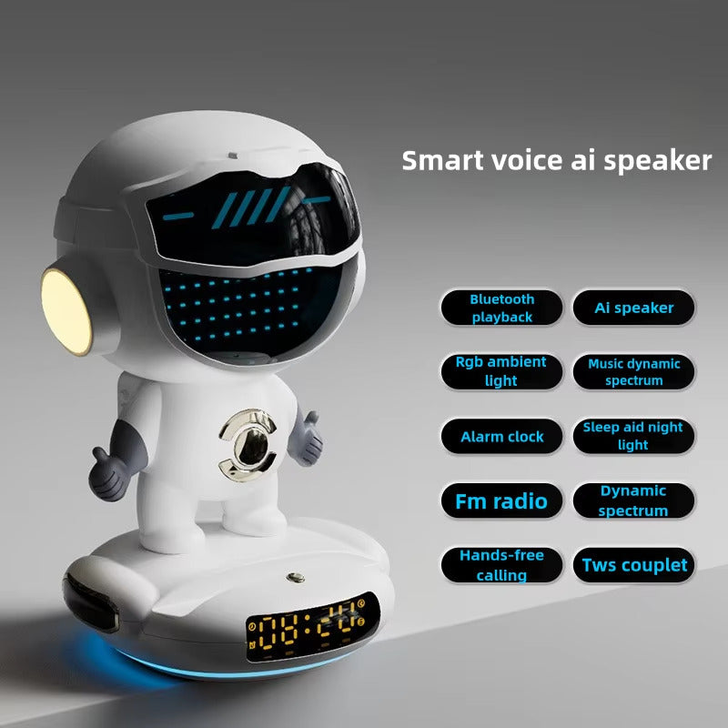 AI Robot Intelligent Conversation Wireless Speaker Music Subwoofer Sound Alarm