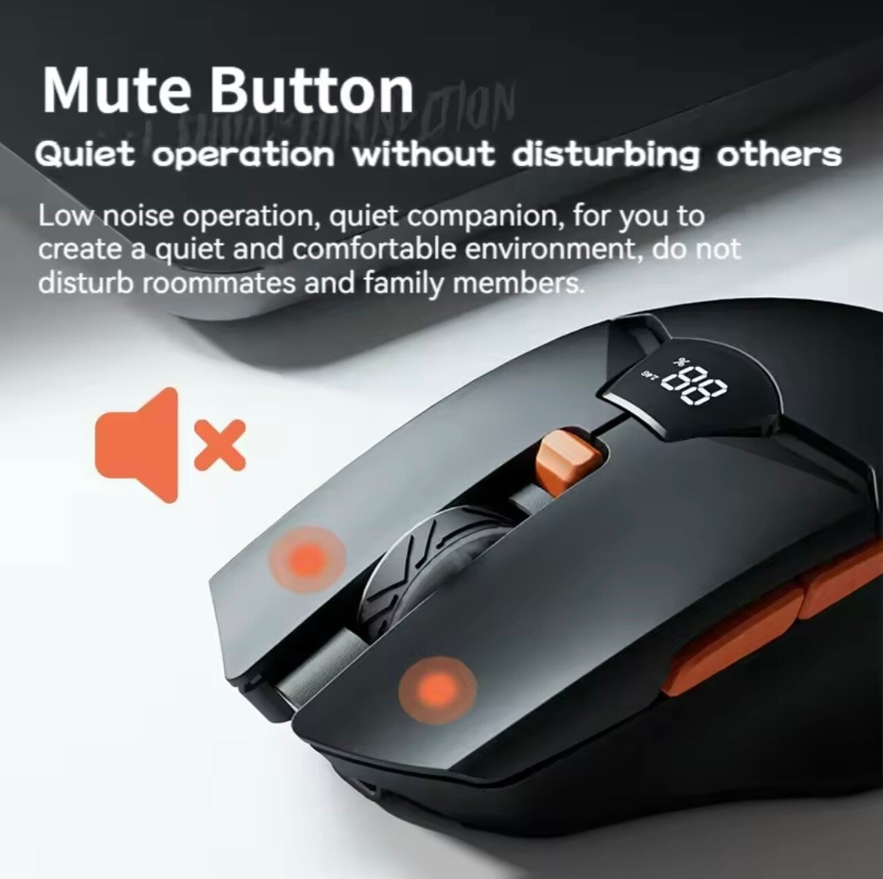 V086 2.4G Bluetooth Wireless Mouse w/ Screen, 600mAh, Silent, Gaming & Office