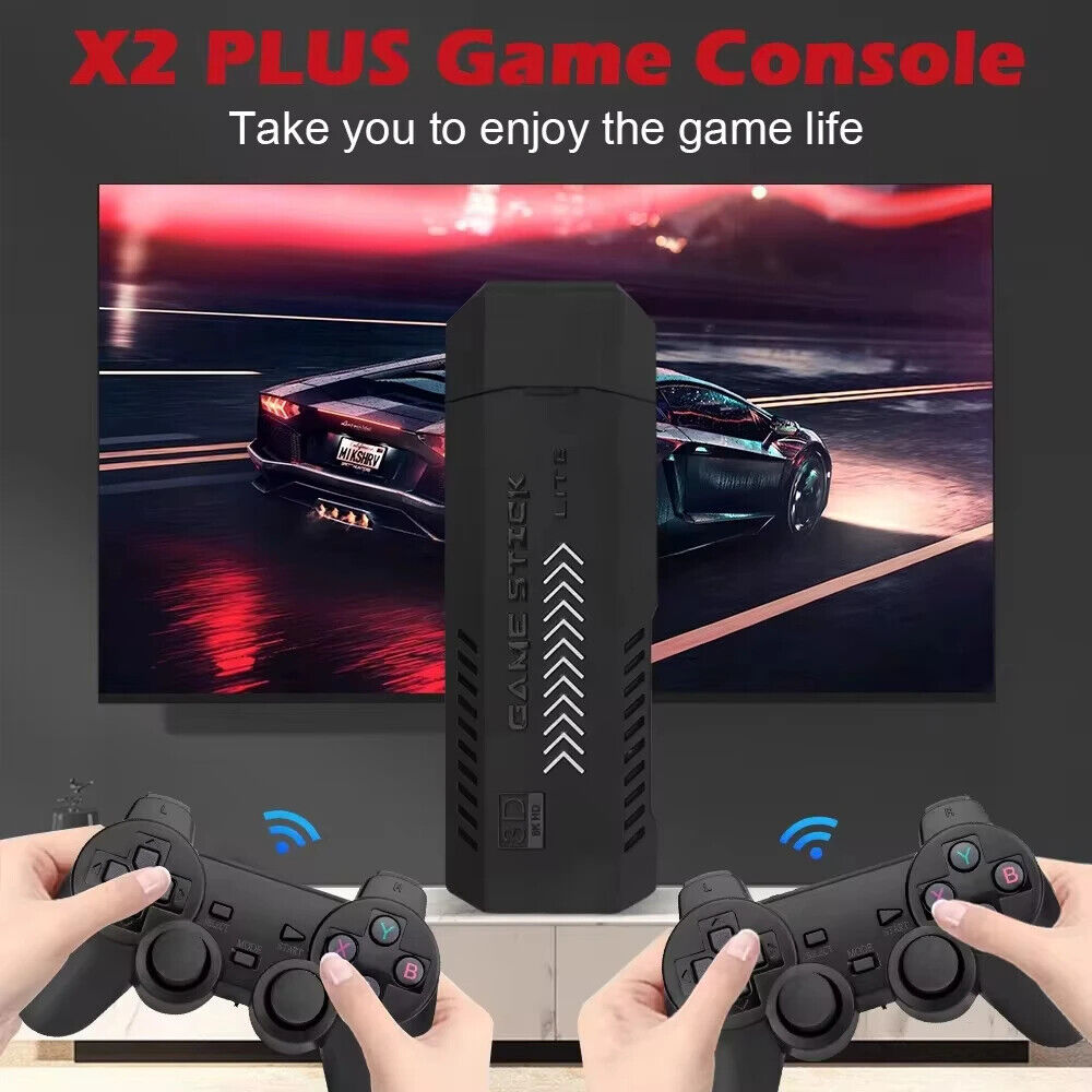 Retro 4K HD Video Game Console – 128GB, 40,000 Games, Wireless Controller, Plug