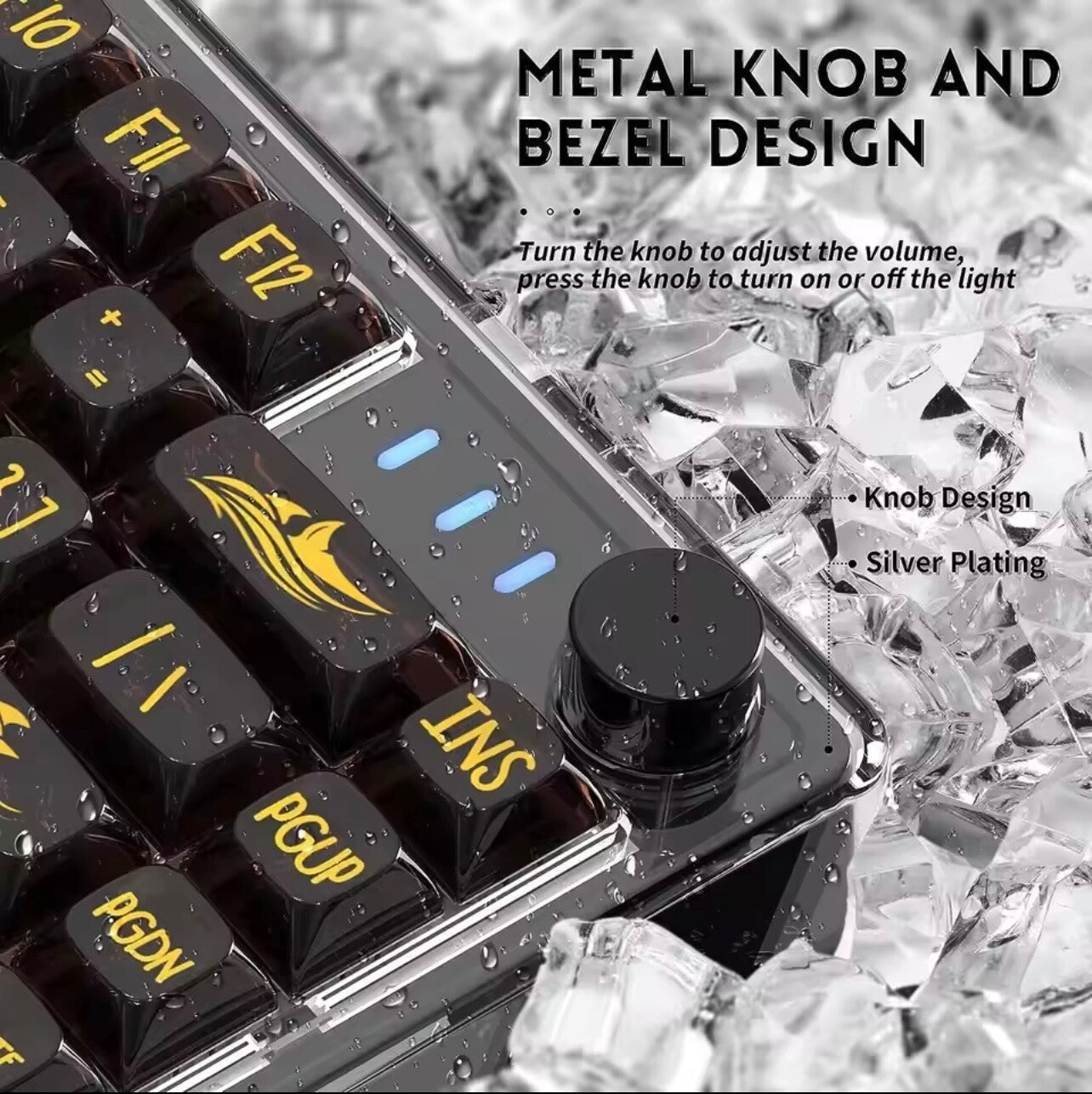 ATTACK SHARK K75 RGB Transparent Compact Gaming Mechanical Keyboard Tri Mode