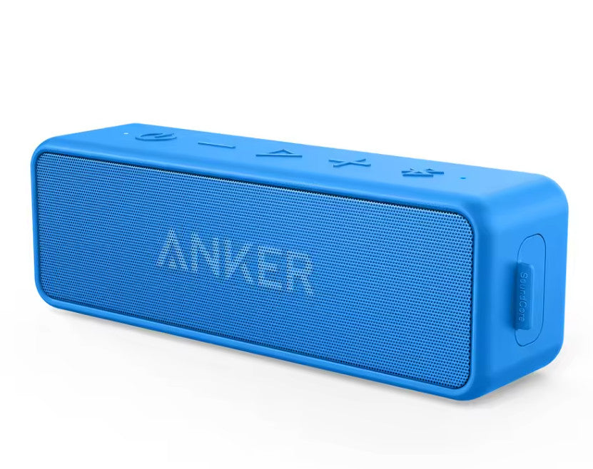 Anker Soundcore 2 Bluetooth Speaker 24H Playtime Bass Boost IPX7 Waterproof