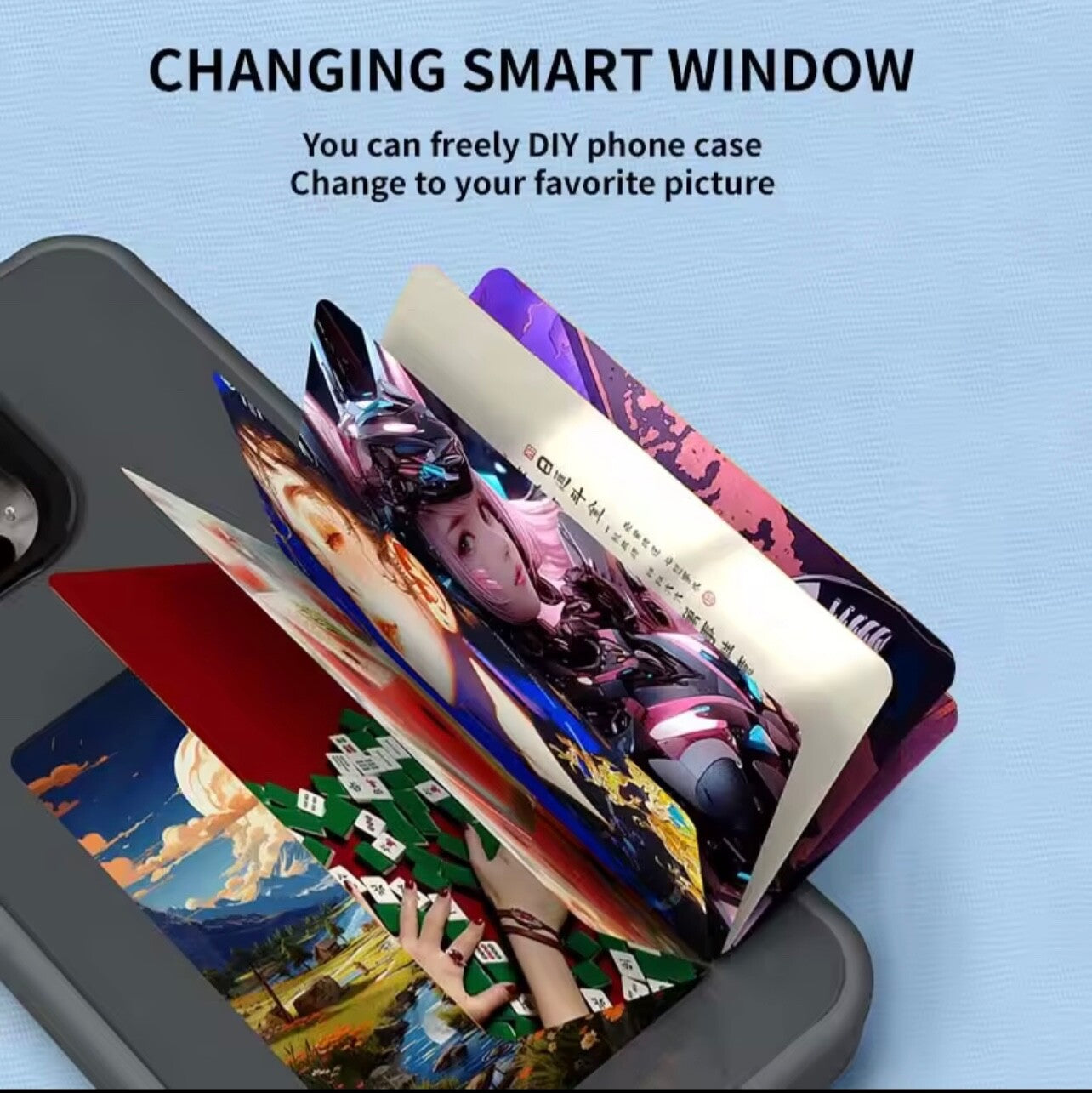 DIY AI Smart Ink Screen NFC Case iPhone 13 14 15 Pro Max Frosted High-End