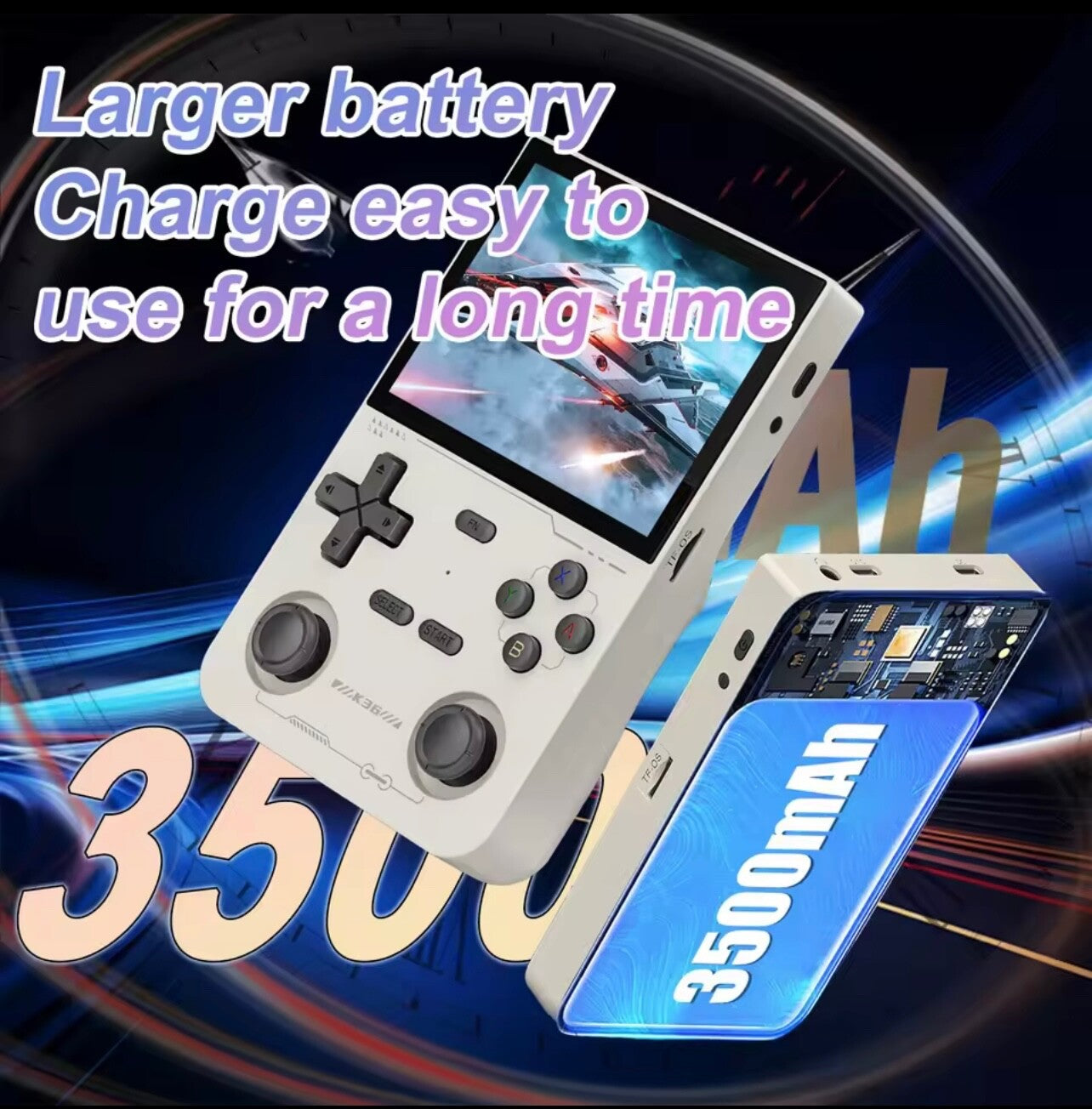3.5” Handheld Game Console 64GB IPS Screen Retro Games Built-In Portable