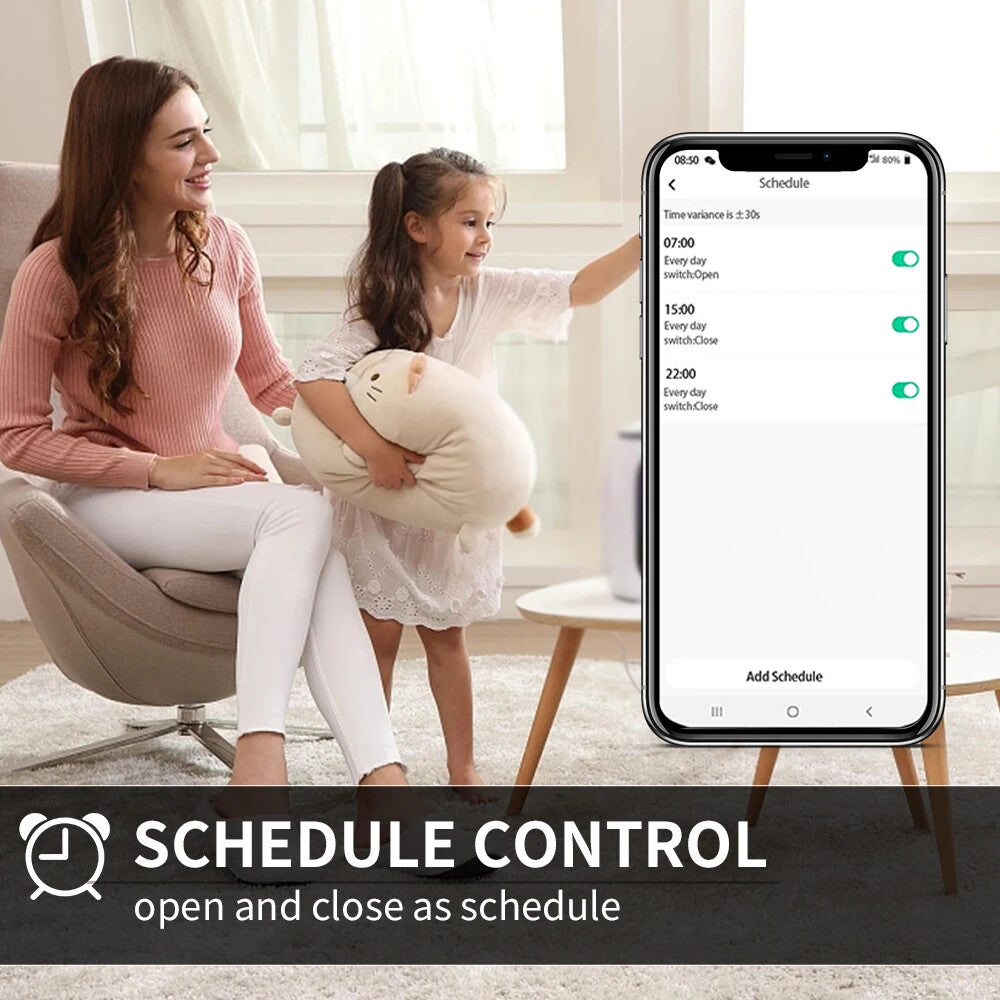 Smart Wireless Automatic Home Curtain Opener Works with Alexa Google Assistant