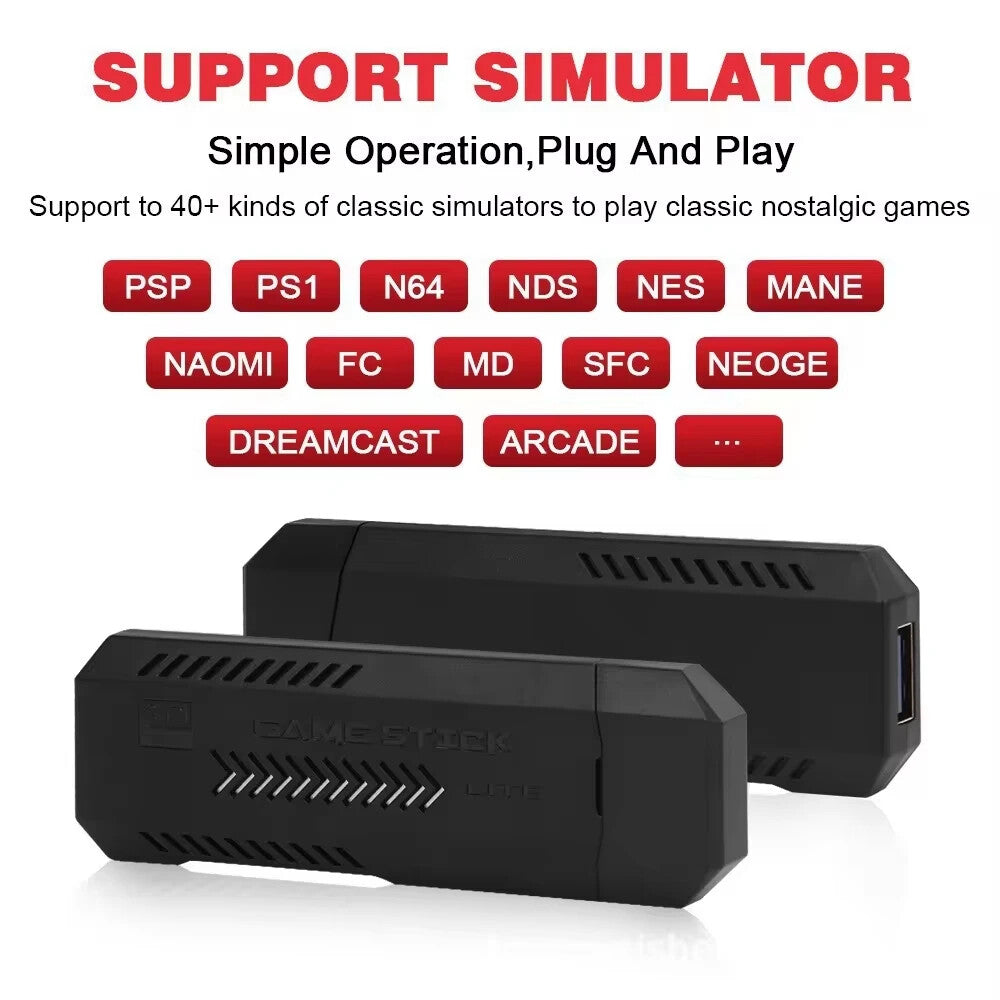 Retro 4K HD Video Game Console – 128GB, 40,000 Games, Wireless Controller, Plug