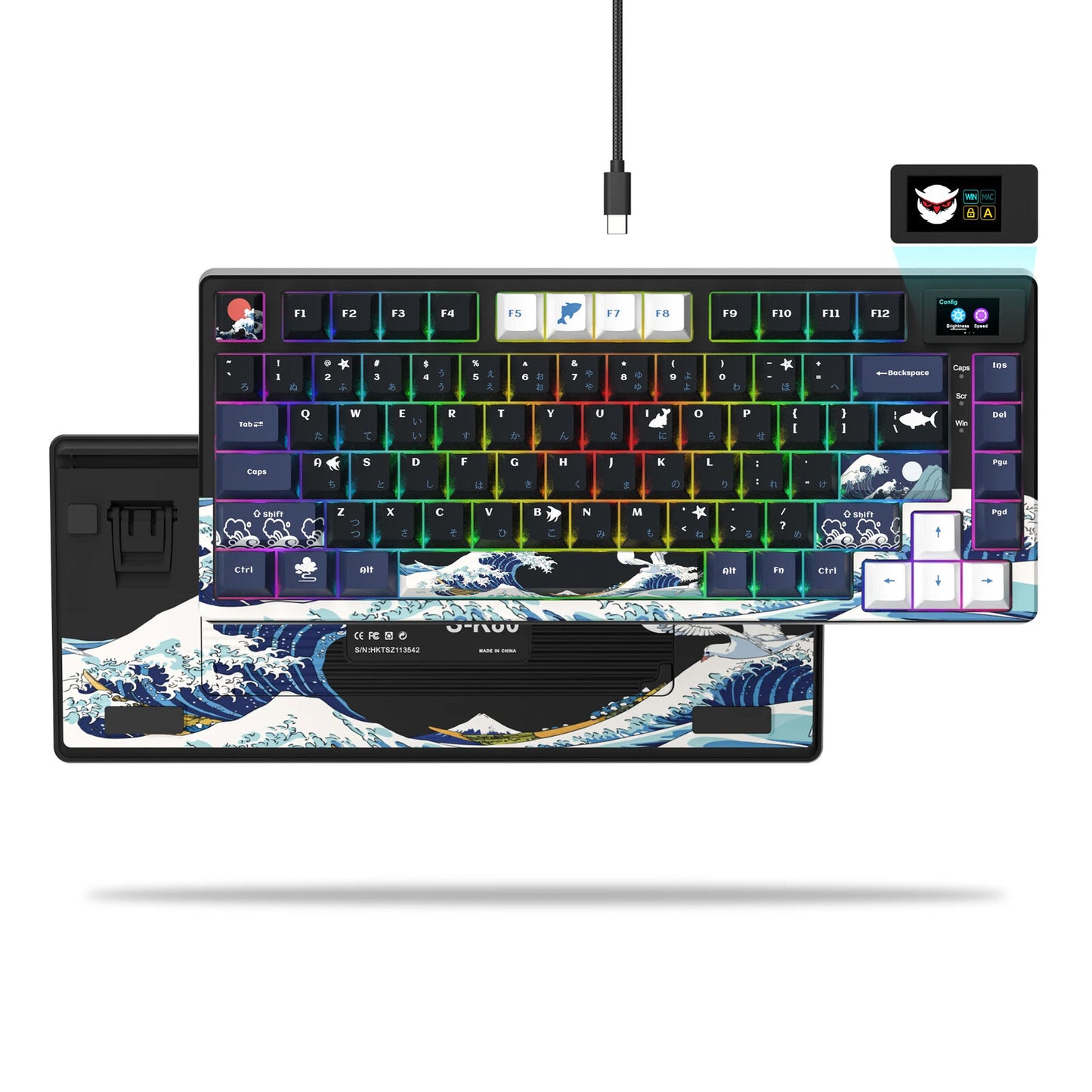 WIRED MECHANICAL GAMING KEYBOARD 81 Keys OLED DISPLAY KEY HOT SWAP Attack Shark