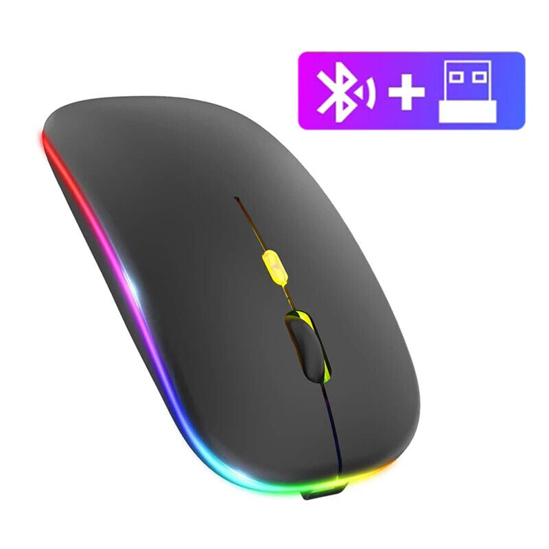 WIRELESS KEYBOARD MOUSE COLORFUL LUMINOUS ADJUSTABLE BACKLIGHT TABLET PHONE PC
