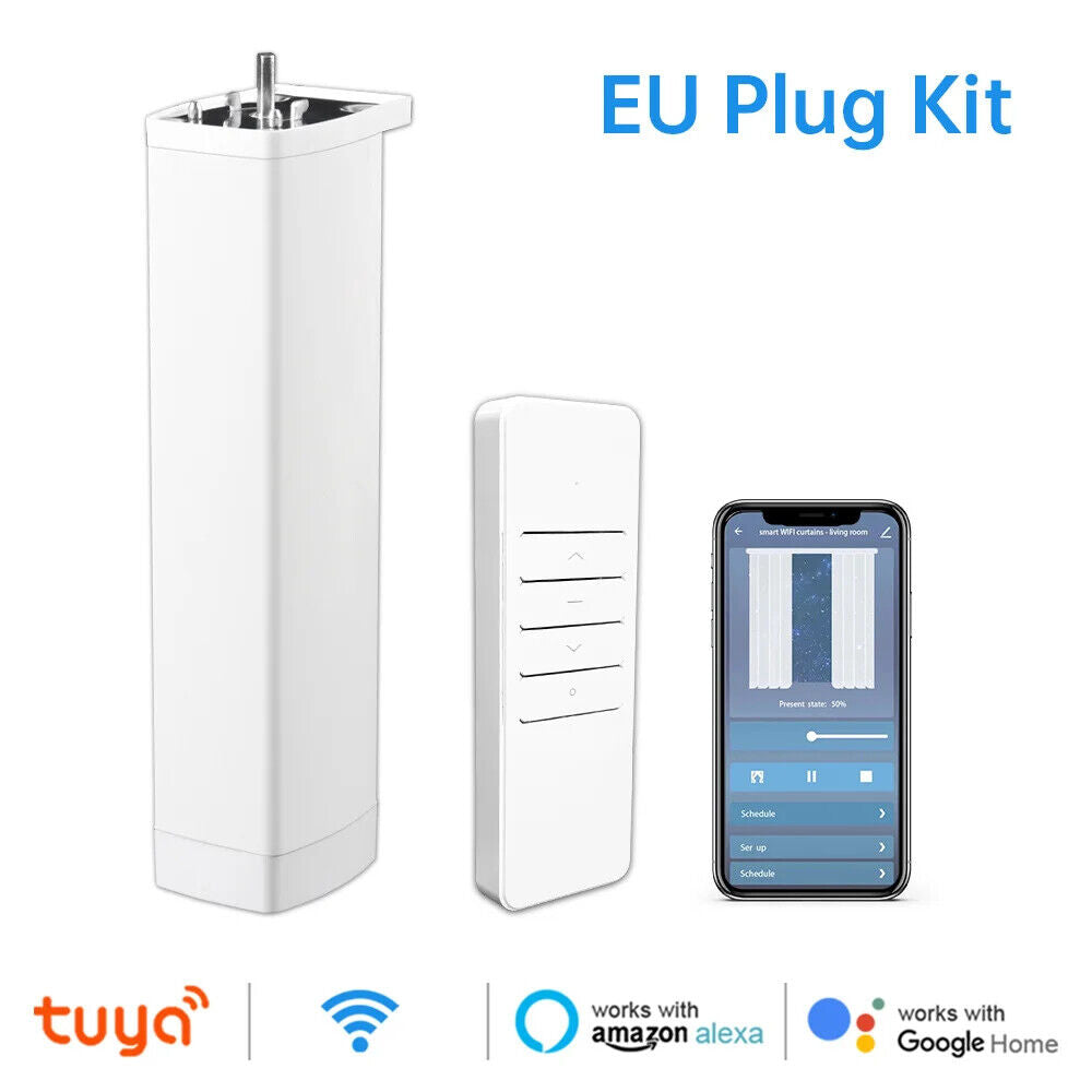 Smart Wireless Automatic Home Curtain Opener Works with Alexa Google Assistant