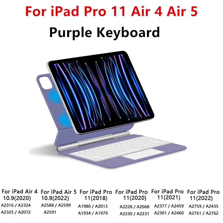 Magic Keyboard for iPad Pro 11/12.9, Air 4/5, iPad 10th Gen, Smart Magnetic