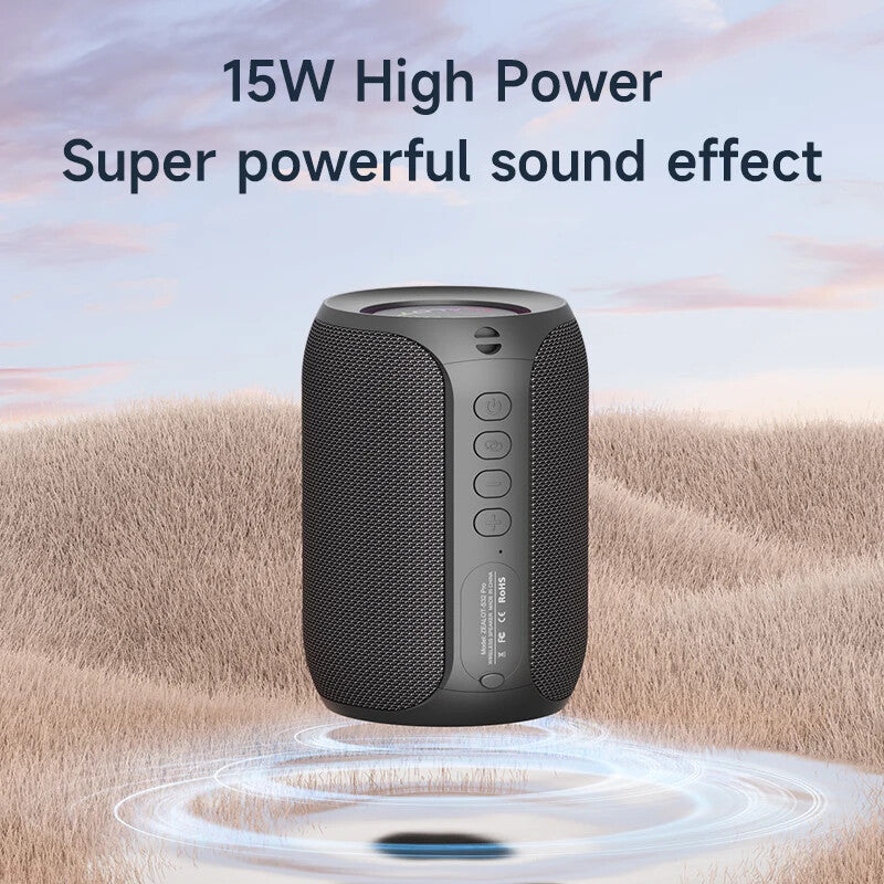 POWERFUL BLUETOOTH SPEAKER, SUPER BASS LED LIGHT SUBWOOFER WATERPROOF SOUND