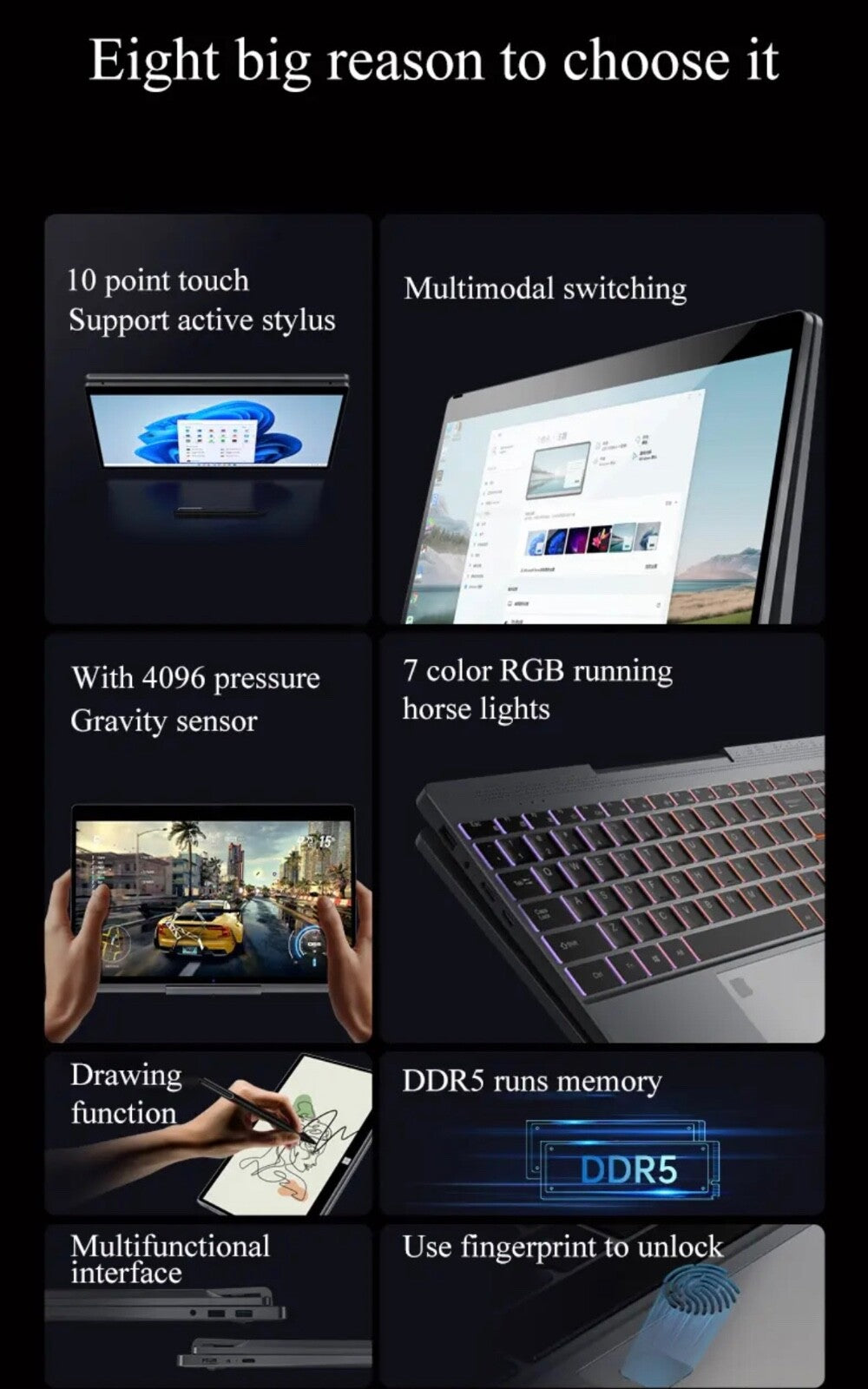 ZeeTec 15.6” 2 IN 1 LAPTOP COMPUTER FOLD HD Intel Alder Lake N95 12GB RAM 512GB