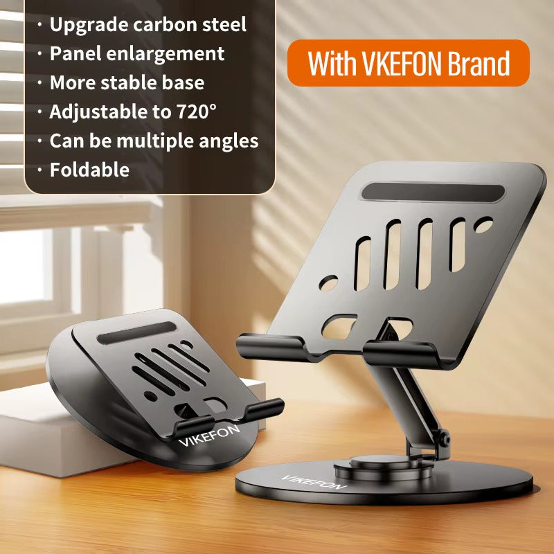 High Quality 360° Rotatable Aluminum Tablet Stand, Foldable Adjustable Bracket
