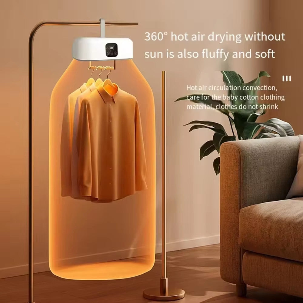 Smart Foldable Portable Clothes Dryer Retractable Digital with Remote Control