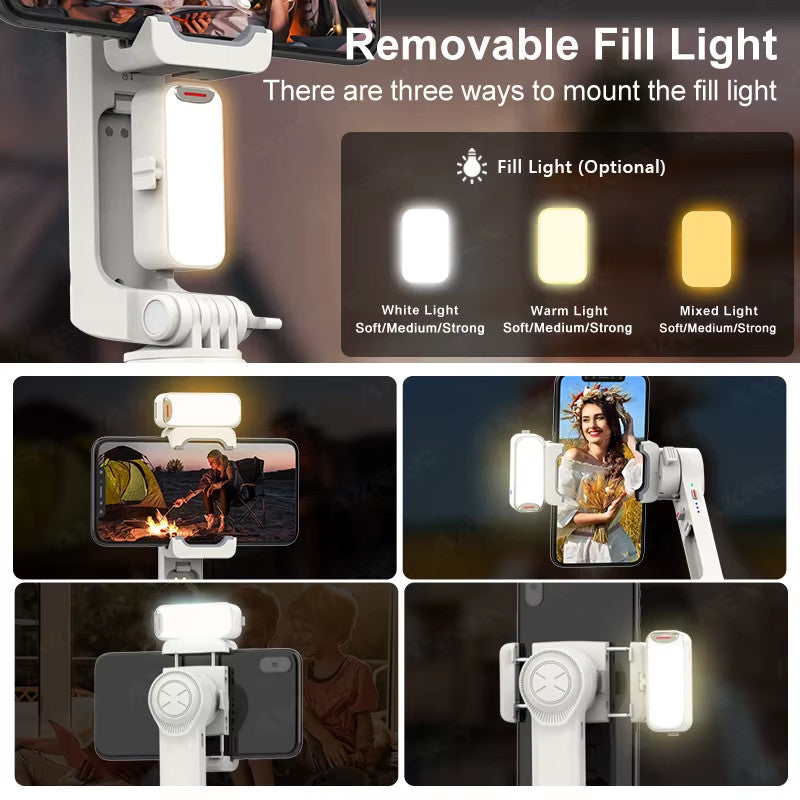 GIMBAL STABILIZER for SMART Phone MOBILE TRIPOD SELFIE STICK LIGHT EXTENSION