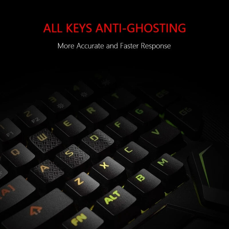 Wired Gaming Keyboard Single Hand 35 Keys RGB Backlight Anti-Ghosting