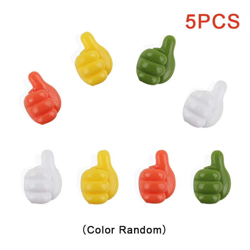 5/10/20Pc Silicone Thumb Wall Hooks – Cable Clips, Wire Organizer, Adhesive Desk