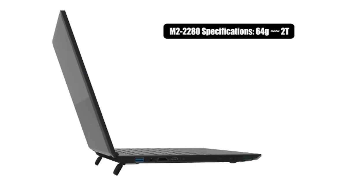 ZeeTec 14" LAPTOP COMPUTER Transparent 2K INTEL Alder Lake N95 8GB RAM 256GB