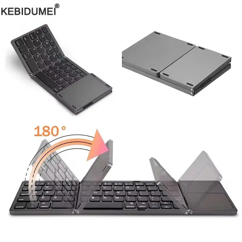 MINI FOLDABLE BLUETOOTH KEYBOARD with TOUCHPAD for IOS ANDROID WINDOWS UNIVERSAL