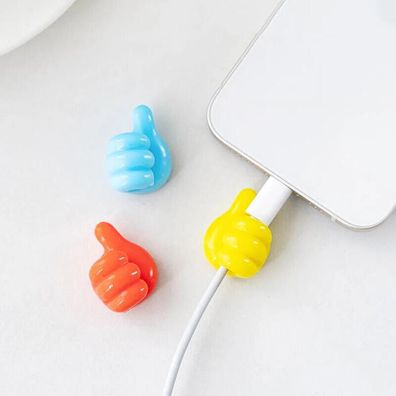 5/10/20Pc Silicone Thumb Wall Hooks – Cable Clips, Wire Organizer, Adhesive Desk