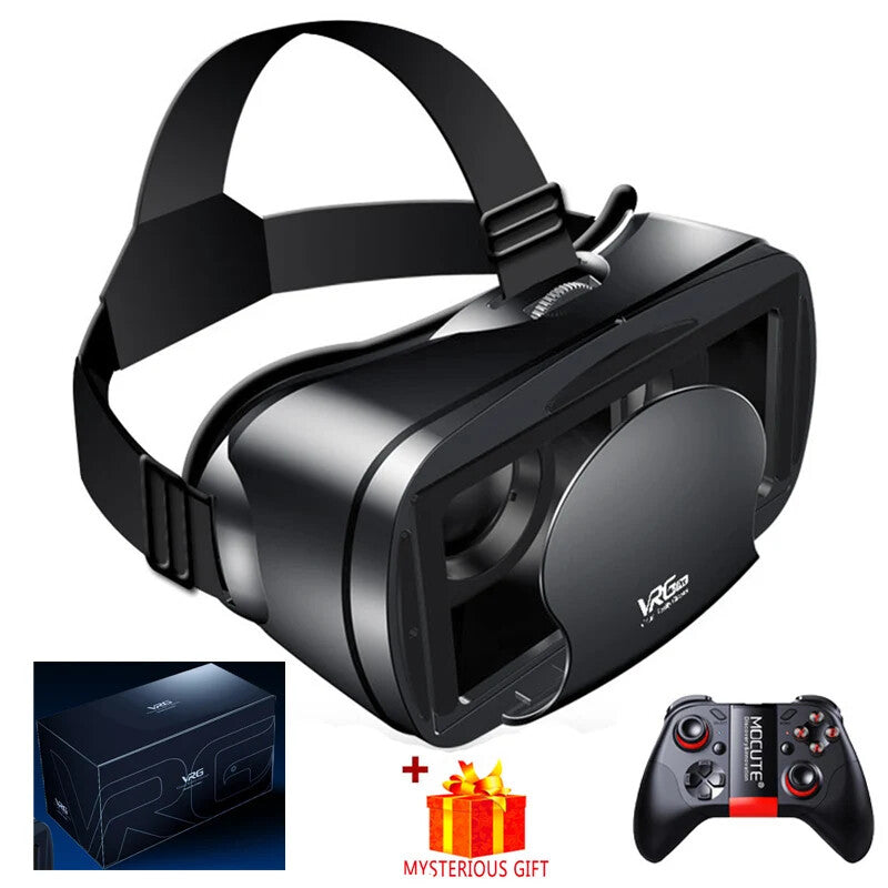 3D SMART VR HEADSET HELMET for SMART PHONE with BINOCULARS LENSES MOVIES GAMES