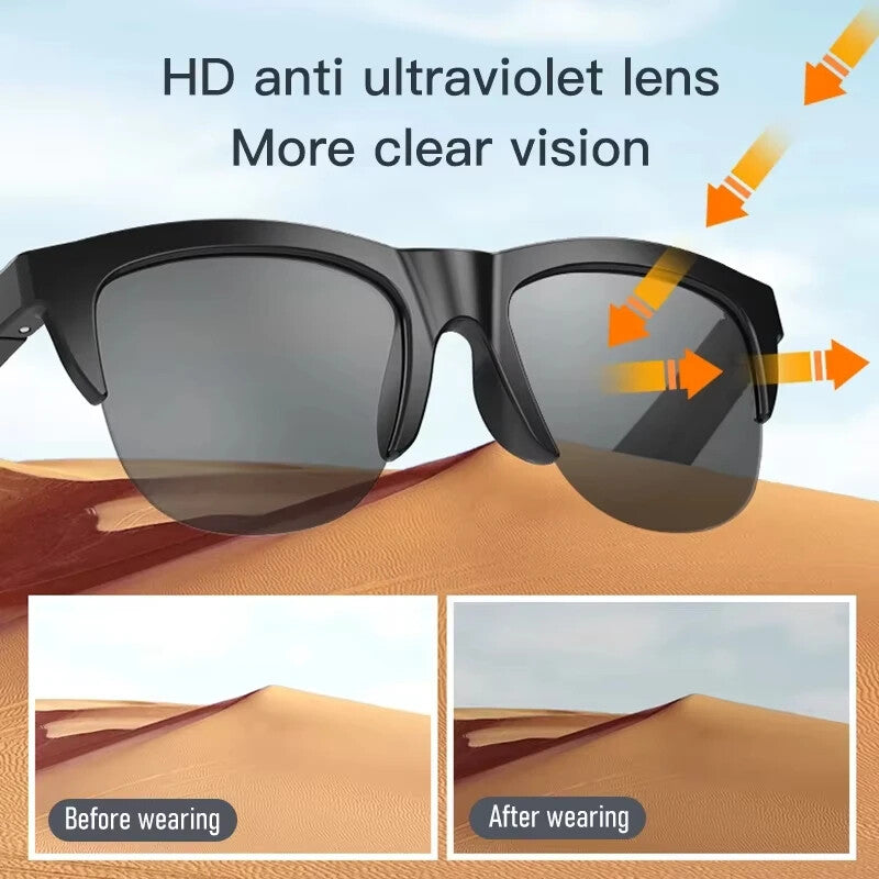 SMART SUNGLASS BLUETOOTH CALL HIFI SOUND MUSIC BLUE LIGHT WATERPROOF ANTI UV