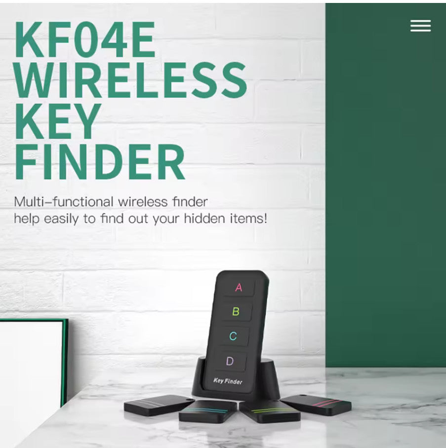 Wireless RF Key Finder Pet Wallet Tracker | 1 Remote + 4 Receivers Locator