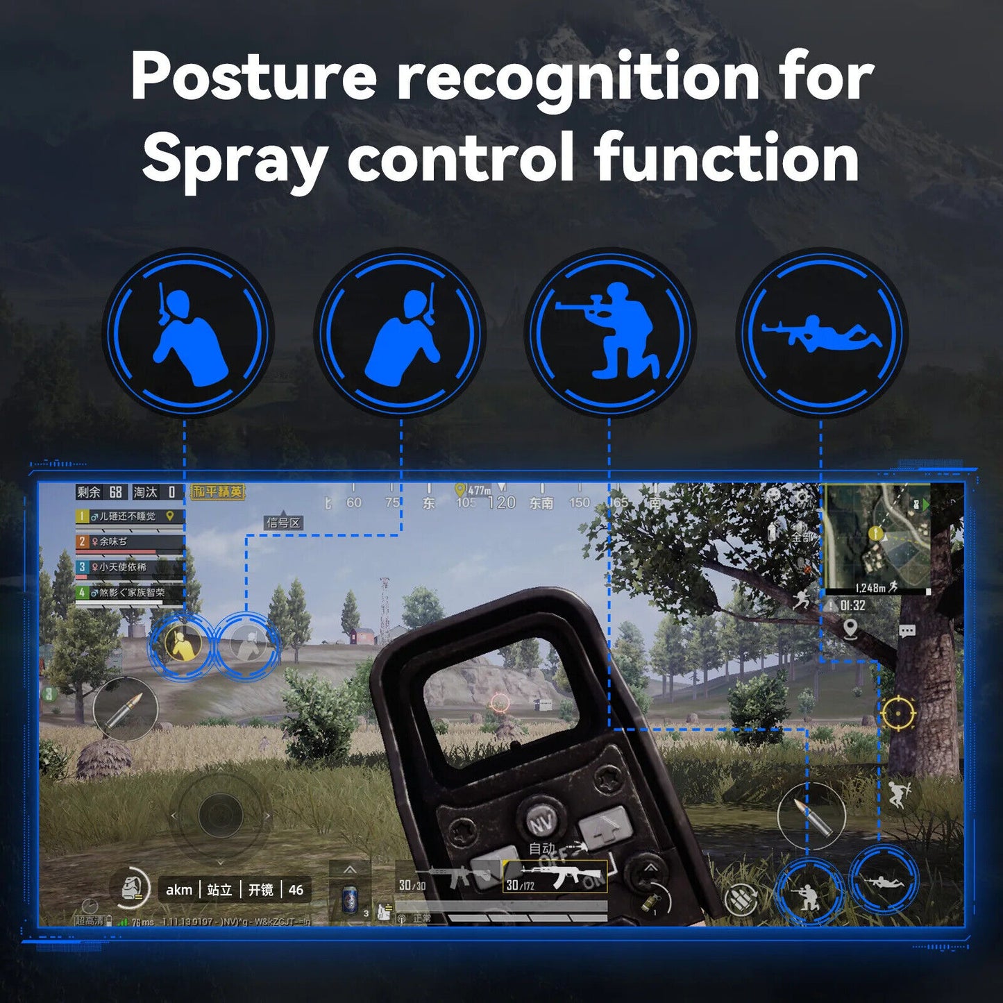 Gamer 5 in 1 Kit Mobile Games PUBG Fortnite Converter adapter for mobile devices