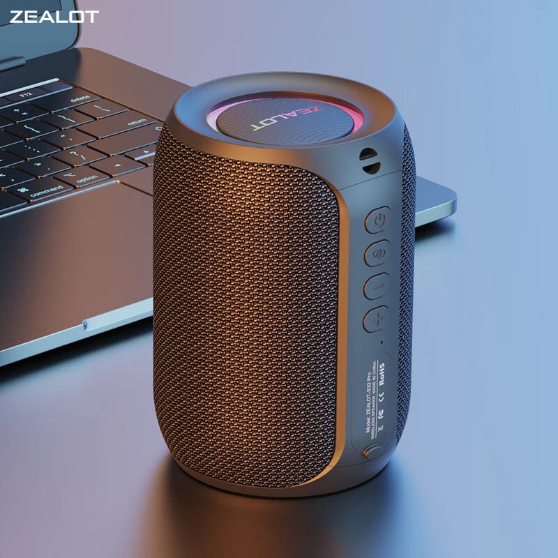 POWERFUL BLUETOOTH SPEAKER, SUPER BASS LED LIGHT SUBWOOFER WATERPROOF SOUND