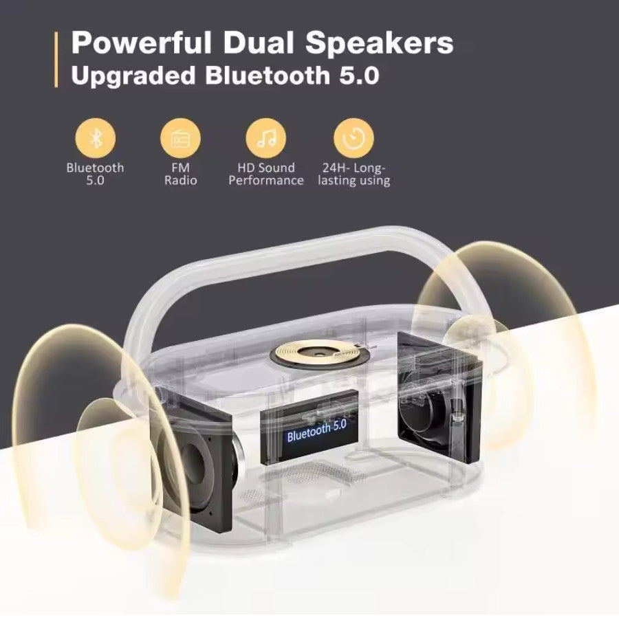 Bluetooth Speaker Clock 15W Wireless Charger Night Light Alarm 1800mAh