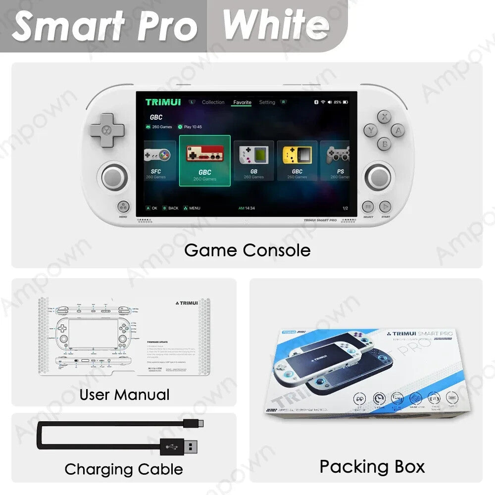 Smart Handheld Game Console – 4.96” IPS Screen, Linux OS, RGB, Retro Video Gaming