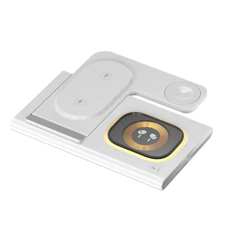 3 in 1 Wireless Fast Charger Stand LED Light Foldable for Samsung