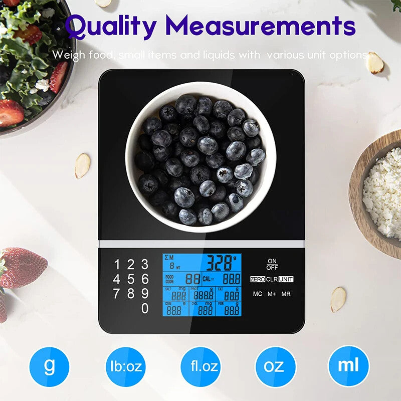 SMART FOOD SCALE CALORIES CONTROL with WEIGHT LOSS NUTRITIONAL CALCULATOR