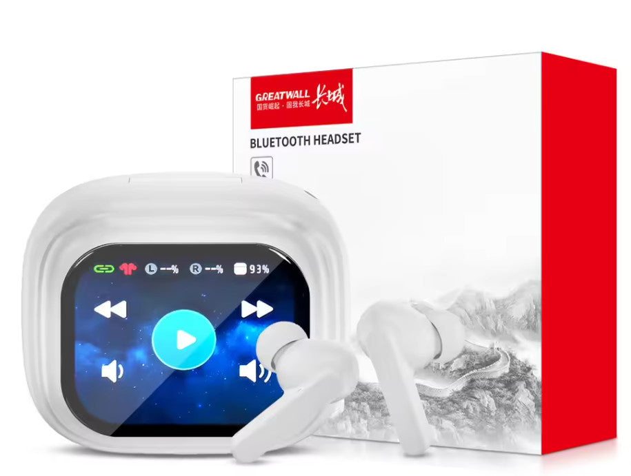 TWS Bluetooth Earbuds HiFi Stereo Sound LCD Touch Wireless Headphones + App